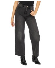 jeans black denim da donna con logo patch su retro | ARMANI EXCHANGE