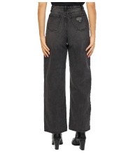 jeans black denim da donna con logo patch su retro | ARMANI EXCHANGE