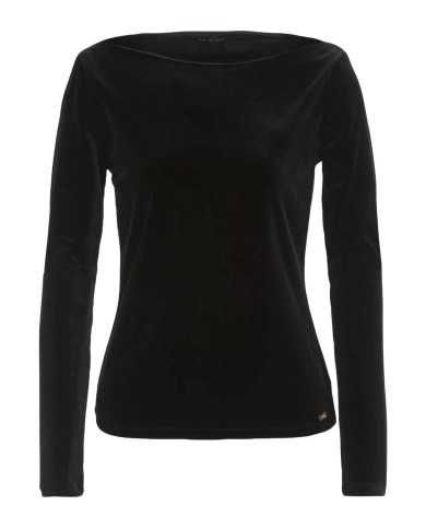 maglia cropped nera da donna cin etichetta logata | ARMANI EXCHANGE