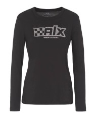 maglia nera da donna con logo strass su petto | ARMANI EXCHANGE