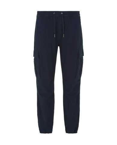 pantaloni cargo navy da uomo con pendaglio logato | ARMANI EXCHANGE pantaloni cargo navy da uomo con pendaglio logato | ARMANI EXCHANGE