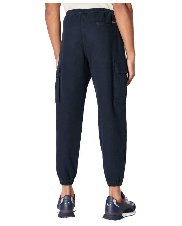 pantaloni cargo navy da uomo con pendaglio logato | ARMANI EXCHANGE pantaloni cargo navy da uomo con pendaglio logato | ARMANI EXCHANGE