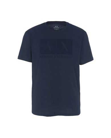 t-shirt navy da uomo con stampa lucida logata | ARMANI EXCHANGE t-shirt navy da uomo con stampa lucida logata | ARMANI EXCHANGE