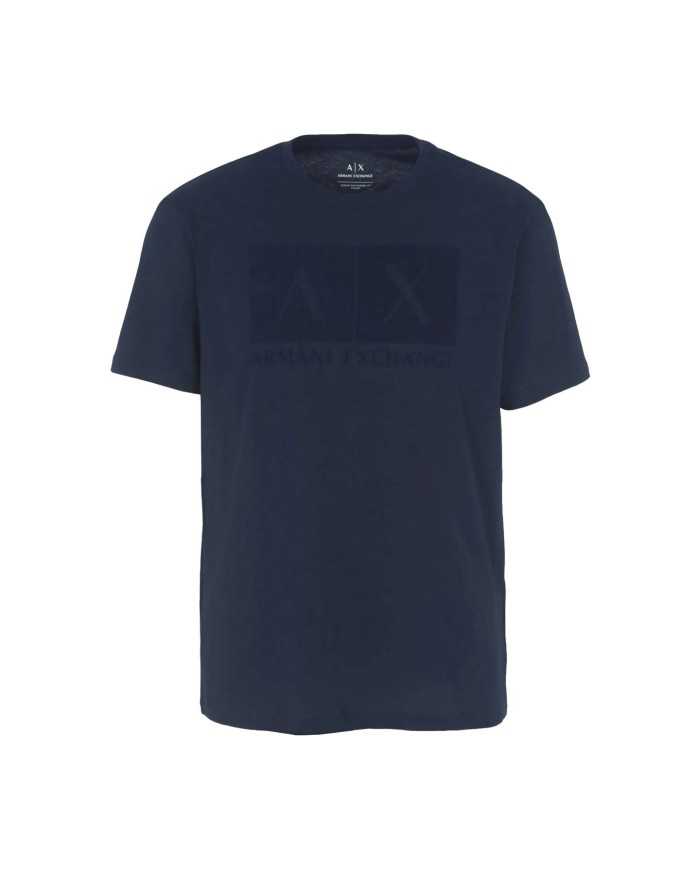 t-shirt navy da uomo con stampa lucida logata | ARMANI EXCHANGE t-shirt navy da uomo con stampa lucida logata | ARMANI EXCHANGE