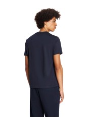 t-shirt navy da uomo con stampa lucida logata | ARMANI EXCHANGE