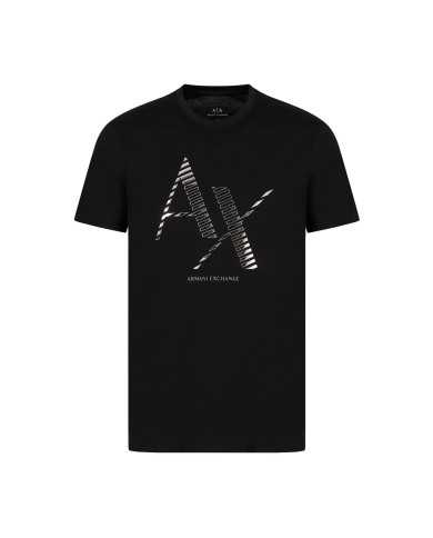 t-shirt nera da uomo con stampa lucida logata | ARMANI EXCHANGE t-shirt nera da uomo con stampa lucida logata | ARMANI EXCHANGE