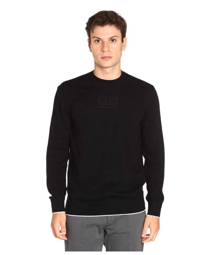 maglia nera da uomo logata avanti | ARMANI EXCHANGE maglia nera da uomo logata avanti | ARMANI EXCHANGE