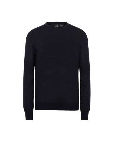maglia navy da uomo con ricamo logato in piccolo | ARMANI EXCHANGE maglia navy da uomo con ricamo logato in piccolo | ARMANI EXCHANGE