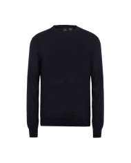 maglia navy da uomo con ricamo logato in piccolo | ARMANI EXCHANGE