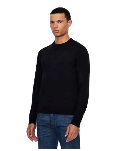 maglia navy da uomo con ricamo logato in piccolo | ARMANI EXCHANGE maglia navy da uomo con ricamo logato in piccolo | ARMANI EXCHANGE