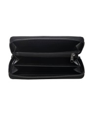 portafoglio nero da donna in ecopelle martellata | ARMANI EXCHANGE