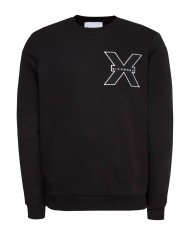 felpa nera da uomo logato in alto a destra | RICHMOND