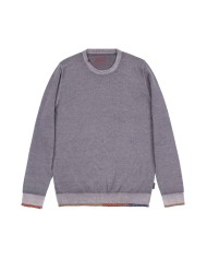 maglia acciaio da uomo con dettagli ricamati in contrasto | BOB