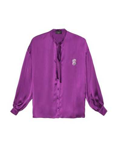 camicia viola da donna con manica lunga a sbuffo | GAELLE camicia viola da donna con manica lunga a sbuffo | GAELLE