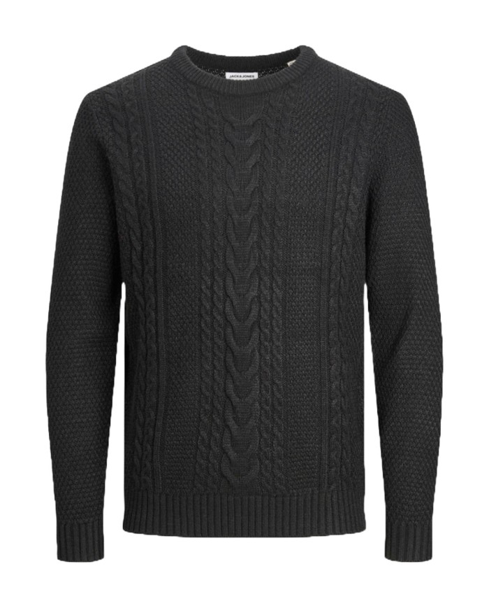 JACK JONES Maglia Uomo 12250645 CADEN giro AI 23 24 01 BLACK JACK
