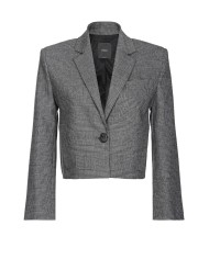 giacca spencer grigio/nero da donna con piccolo collo a rever | PINKO giacca spencer grigio/nero da donna con piccolo collo a rever | PINKO