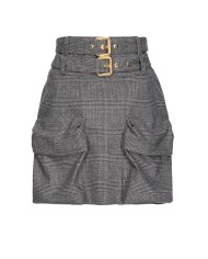 gonna grigio/medio da donna con doppia cintura | PINKO gonna grigio/medio da donna con doppia cintura | PINKO