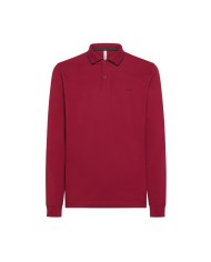 polo rosso da uomo con dettaglio small stripes | SUN68