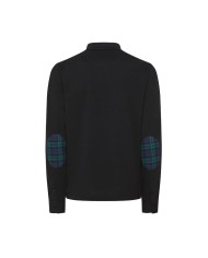 polo nero da uomo con patch a fantasia e logo patch | SUN68