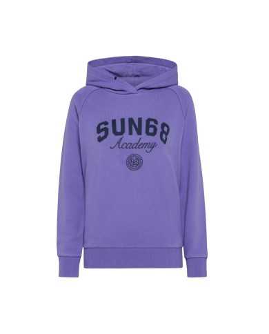 felpa con cappuccio dahlia da donna con logo ricamo grande | SUN68