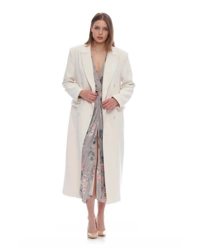 capotto latte/panna da donna con scollo rever | KOCCA capotto latte/panna da donna con scollo rever | KOCCA