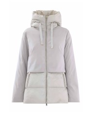 piumino avorio da donna trapuntato sul fondo e cerniera dorata | KOCCA