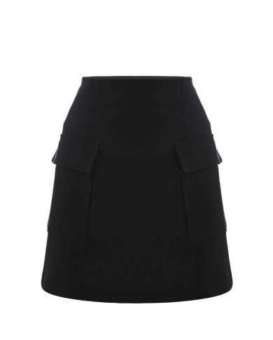 gonna corta nero da donna con tasche laterali | KOCCA gonna corta nero da donna con tasche laterali | KOCCA