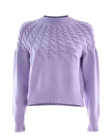 maglia lilla cenere da donna con girocollo alto | KOCCA maglia lilla cenere da donna con girocollo alto | KOCCA