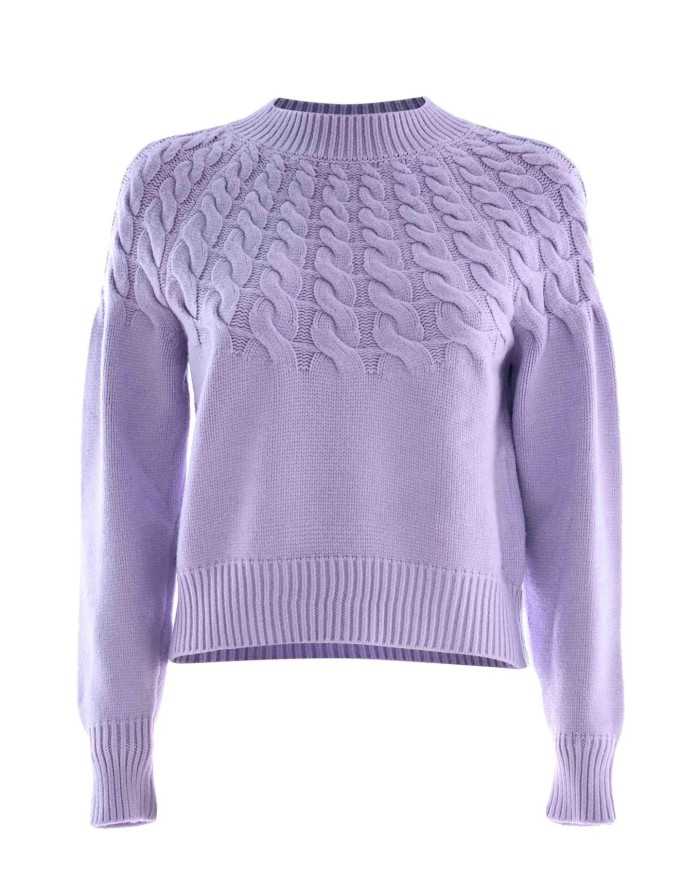 maglia lilla cenere da donna con girocollo alto | KOCCA maglia lilla cenere da donna con girocollo alto | KOCCA