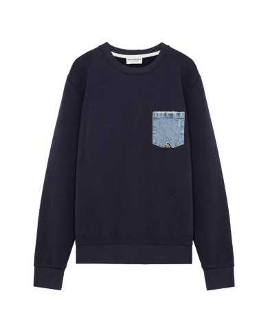 Felpa blue navy da uomo con taschino LOGATO su PATCH | ROY ROGER’S Felpa blue navy da uomo con taschino LOGATO su PATCH | ROY ROGER’S
