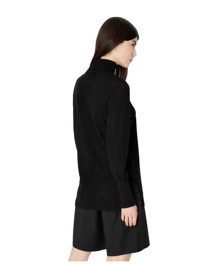 Dolcevita slim nero da donna con bordi a COSTINE | ARMANI EXCHANGE