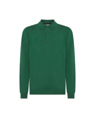 Polo verde smeraldo da uomo con LOGO RICAMATO avanti | SUN68