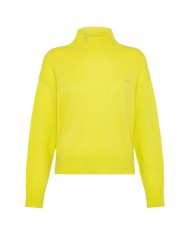 lupetto lime da donna con LOGO RICAMATO e bordi a COSTINE | SUN68