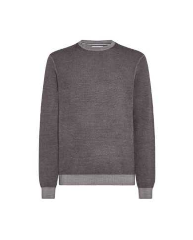maglia acciaio da uomo con LOGO RICAMATO avanti | SUN68 maglia acciaio da uomo con LOGO RICAMATO avanti | SUN68