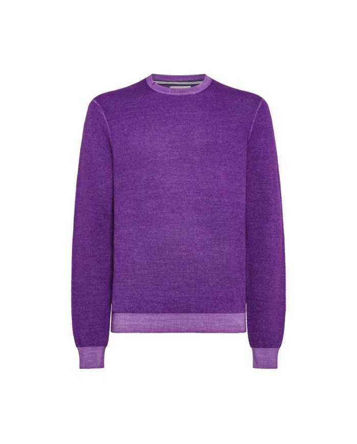 maglia viola da uomo con LOGO RICAMATO avanti | SUN68 maglia viola da uomo con LOGO RICAMATO avanti | SUN68