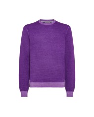 maglia viola da uomo con LOGO RICAMATO avanti | SUN68