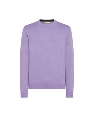 maglia lilla da uomo con LOGO RICAMATO e bordi a COSTINE | SUN68