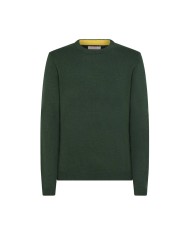 maglia verde scuro da uomo con LOGO RICAMATO e bordi a COSTINE | SUN68