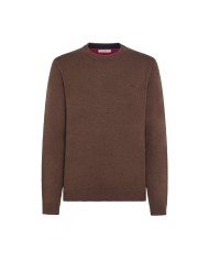 maglia testa di moro uomo con LOGO RICAMATO e bordi a COSTINE | SUN68