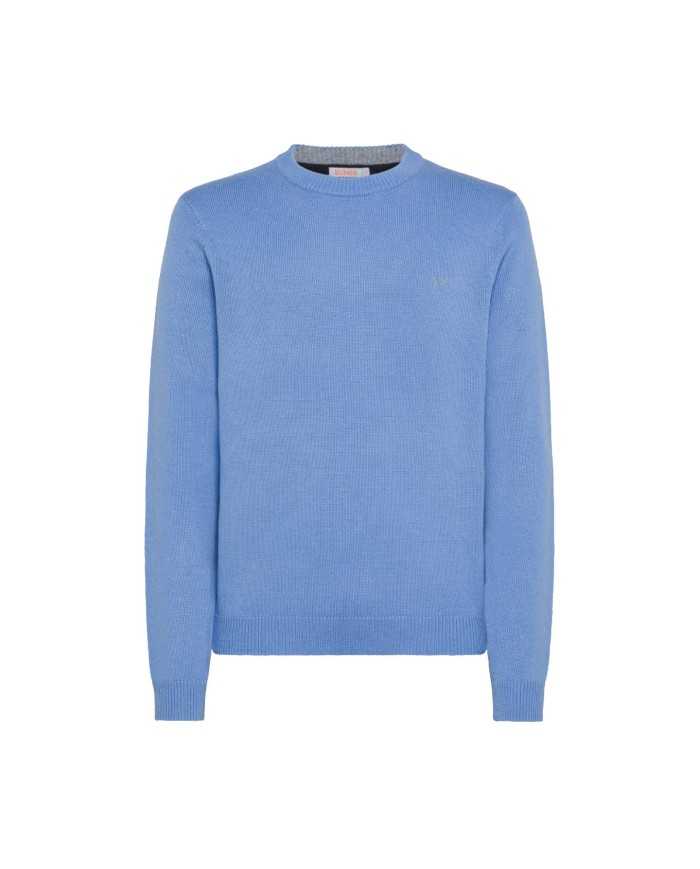 maglia sky blue da uomo con LOGO RICAMATO e bordi a COSTINE | SUN68 maglia sky blue da uomo con LOGO RICAMATO e bordi a COSTINE | SUN68