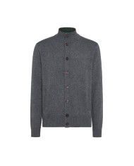 cardigan grigio scuro da uomo LOGATO SU PETTO | SUN68