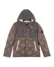 piumino noce da uomo con TRAPUNTATURA ROTONDA e LOGO PATCH | BOB piumino noce da uomo con TRAPUNTATURA ROTONDA e LOGO PATCH | BOB