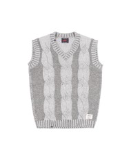 gilet natura/grigio da uomo con DETTAGLIO A TRECCE | BOB gilet natura/grigio da uomo con DETTAGLIO A TRECCE | BOB