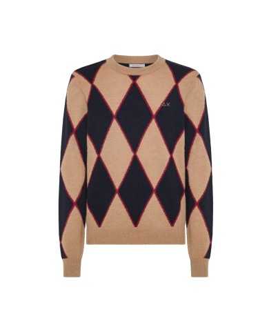 maglia deserto da uomo con LAVORAZIONE GEOMETRICA | SUN68 maglia deserto da uomo con LAVORAZIONE GEOMETRICA | SUN68