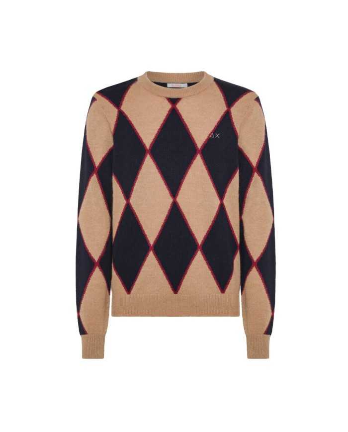 maglia deserto da uomo con LAVORAZIONE GEOMETRICA | SUN68 maglia deserto da uomo con LAVORAZIONE GEOMETRICA | SUN68