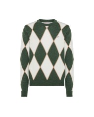 maglia verde scuro da uomo con LAVORAZIONE GEOMETRICA | SUN68