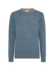 maglia avio scuro da uomo con LOGO RICAMATO avanti | SUN68