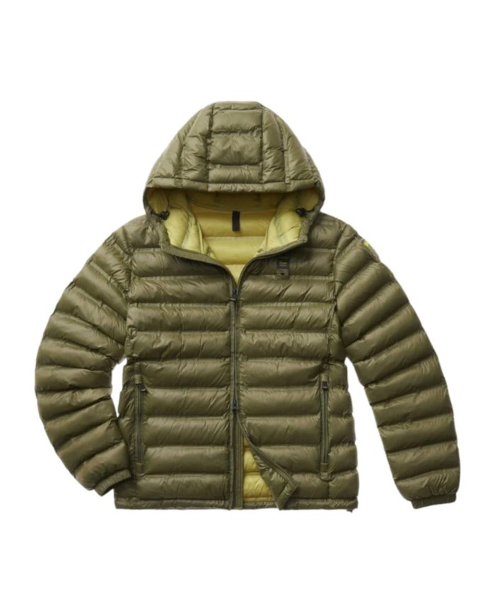 BLAUER Piumino Uomo 23WBLUC02079 006100 AI 23 24 cappuccio 659 OLIV