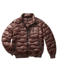 piumino BOMBER TRAPUNTATO brown java da uomo con LOGO PATCH | BLAUER