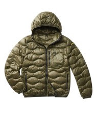 piumino oliva scuro da uomo con LOGO PATCH su manica | BLAUER piumino oliva scuro da uomo con LOGO PATCH su manica | BLAUER